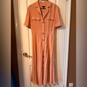 J. Crew size 10 full length dress. Light pink/terracotta